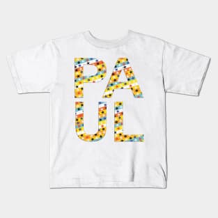 Paul, name, typography Kids T-Shirt